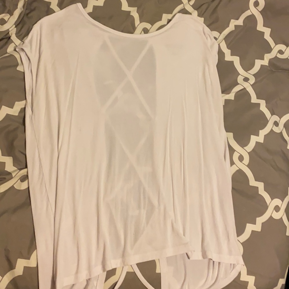 White open back float shirt